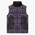 Waiporoporo Maori Ta Moko Poutama Art Sleeveless Puffer Jacket - Aussie Hoodie