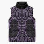 Waiporoporo Maori Ta Moko Poutama Art Sleeveless Puffer Jacket - Aussie Hoodie