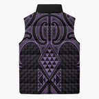 Waiporoporo Maori Ta Moko Poutama Art Sleeveless Puffer Jacket - Aussie Hoodie