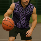 Waiporoporo Maori Ta Moko Poutama Art Sleeveless Zip Hoodie LT9