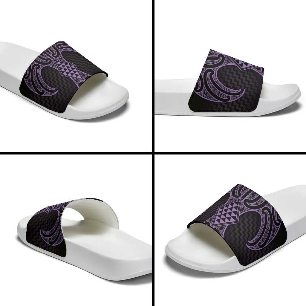 Waiporoporo Maori Ta Moko Poutama Art Slide Sandals - Aussie Hoodie