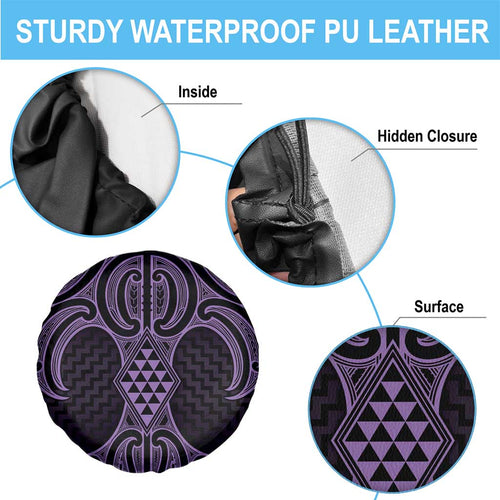 Waiporoporo Maori Ta Moko Poutama Art Spare Tire Cover