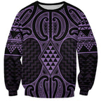 Waiporoporo Maori Ta Moko Poutama Art Sweatshirt