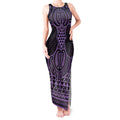 Waiporoporo Maori Ta Moko Poutama Art Tank Maxi Dress