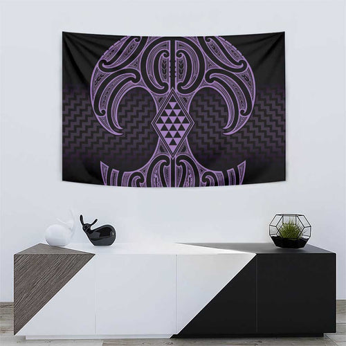 Waiporoporo Maori Ta Moko Poutama Art Tapestry