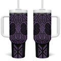 Waiporoporo Maori Ta Moko Poutama Art Tumbler With Handle