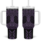 Waiporoporo Maori Ta Moko Poutama Art Tumbler With Handle
