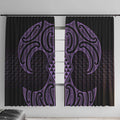 Waiporoporo Maori Ta Moko Poutama Art Window Curtain