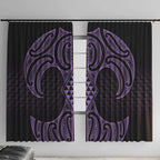 Waiporoporo Maori Ta Moko Poutama Art Window Curtain