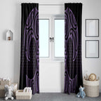 Waiporoporo Maori Ta Moko Poutama Art Window Curtain