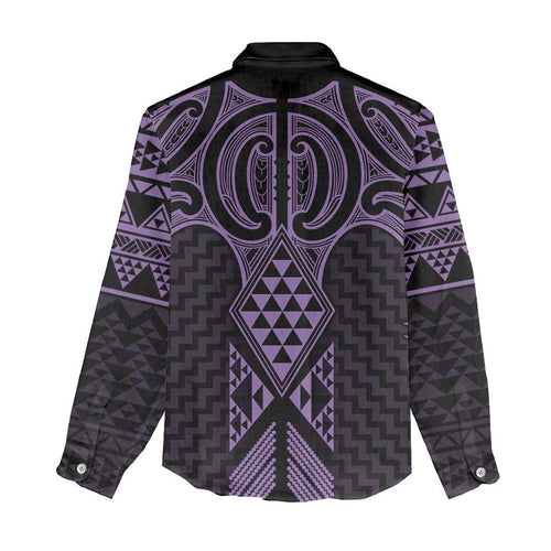 Waiporoporo Maori Ta Moko Poutama Art Women Casual Shirt
