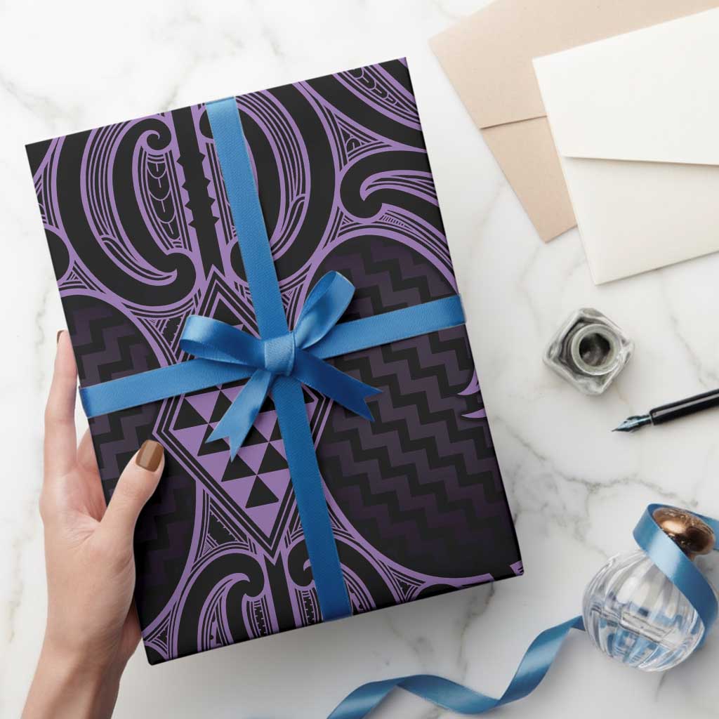 Waiporoporo Maori Ta Moko Poutama Art Wrapping Paper - Aussie Hoodie