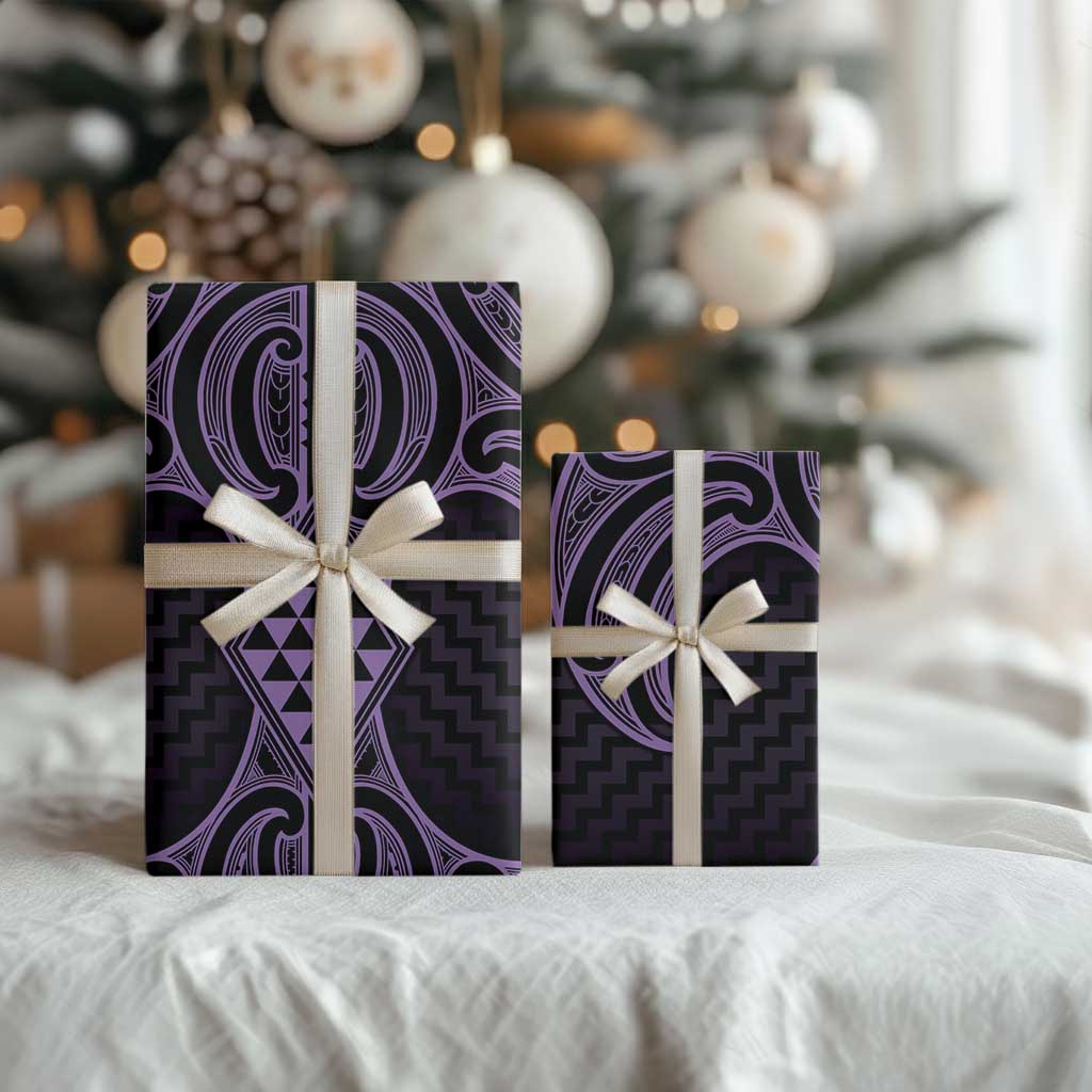 Waiporoporo Maori Ta Moko Poutama Art Wrapping Paper - Aussie Hoodie