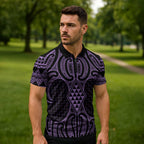 Waiporoporo Maori Ta Moko Poutama Art Zipper Polo Shirt - Aussie Hoodie