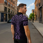 Waiporoporo Maori Ta Moko Poutama Art Zipper Polo Shirt - Aussie Hoodie