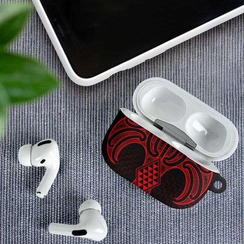 Whero Maori Ta Moko Poutama Art AirPods Case - Aussie Hoodie