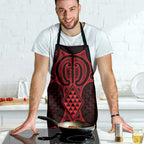 Whero Maori Ta Moko Poutama Art Apron - Aussie Hoodie
