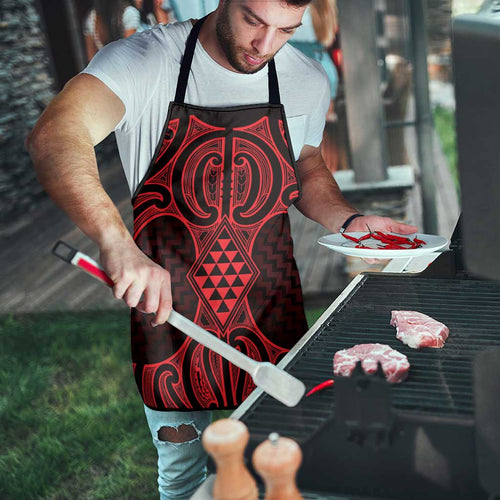 Whero Maori Ta Moko Poutama Art Apron - Aussie Hoodie