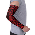 Whero Maori Ta Moko Poutama Art Arm Sleeves - Aussie Hoodie