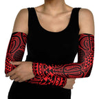 Whero Maori Ta Moko Poutama Art Arm Sleeves - Aussie Hoodie