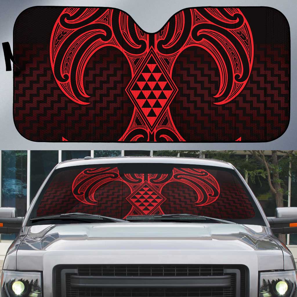 Whero Maori Ta Moko Poutama Art Auto Sun Shade - Aussie Hoodie