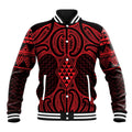 Whero Maori Ta Moko Poutama Art Baseball Jacket