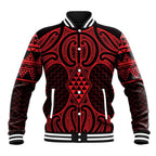 Whero Maori Ta Moko Poutama Art Baseball Jacket