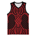 Whero Maori Ta Moko Poutama Art Basketball Jersey - Aussie Hoodie