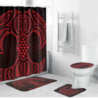 Whero Maori Ta Moko Poutama Art Bathroom Set - Aussie Hoodie