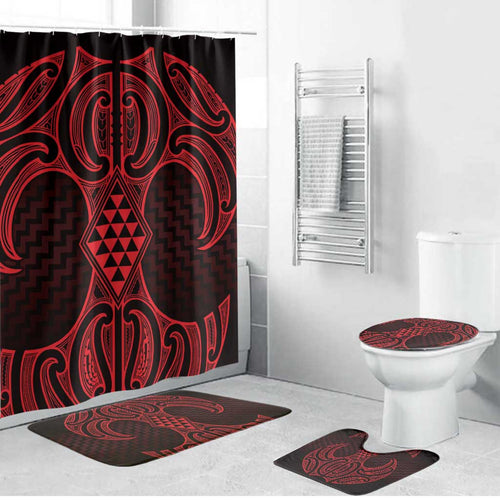 Whero Maori Ta Moko Poutama Art Bathroom Set - Aussie Hoodie