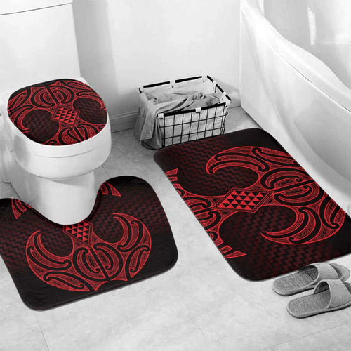 Whero Maori Ta Moko Poutama Art Bathroom Set - Aussie Hoodie