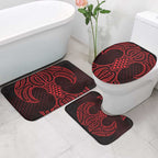 Whero Maori Ta Moko Poutama Art Bathroom Set - Aussie Hoodie