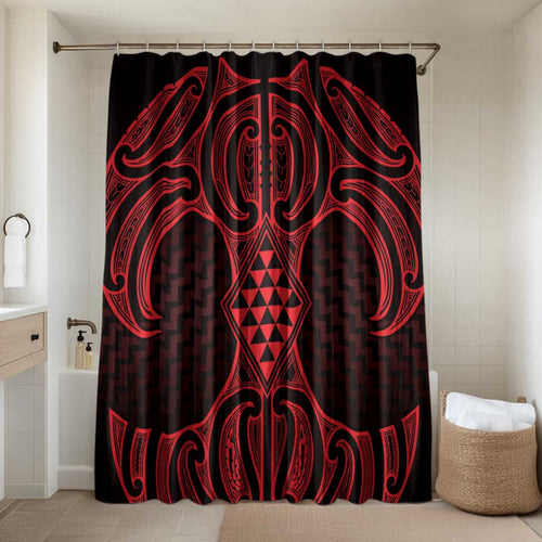 Whero Maori Ta Moko Poutama Art Bathroom Set - Aussie Hoodie