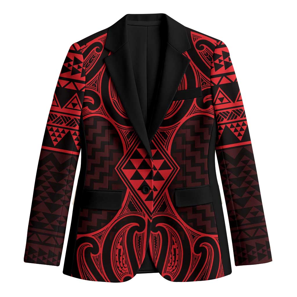 Whero Maori Ta Moko Poutama Art Blazer - Aussie Hoodie