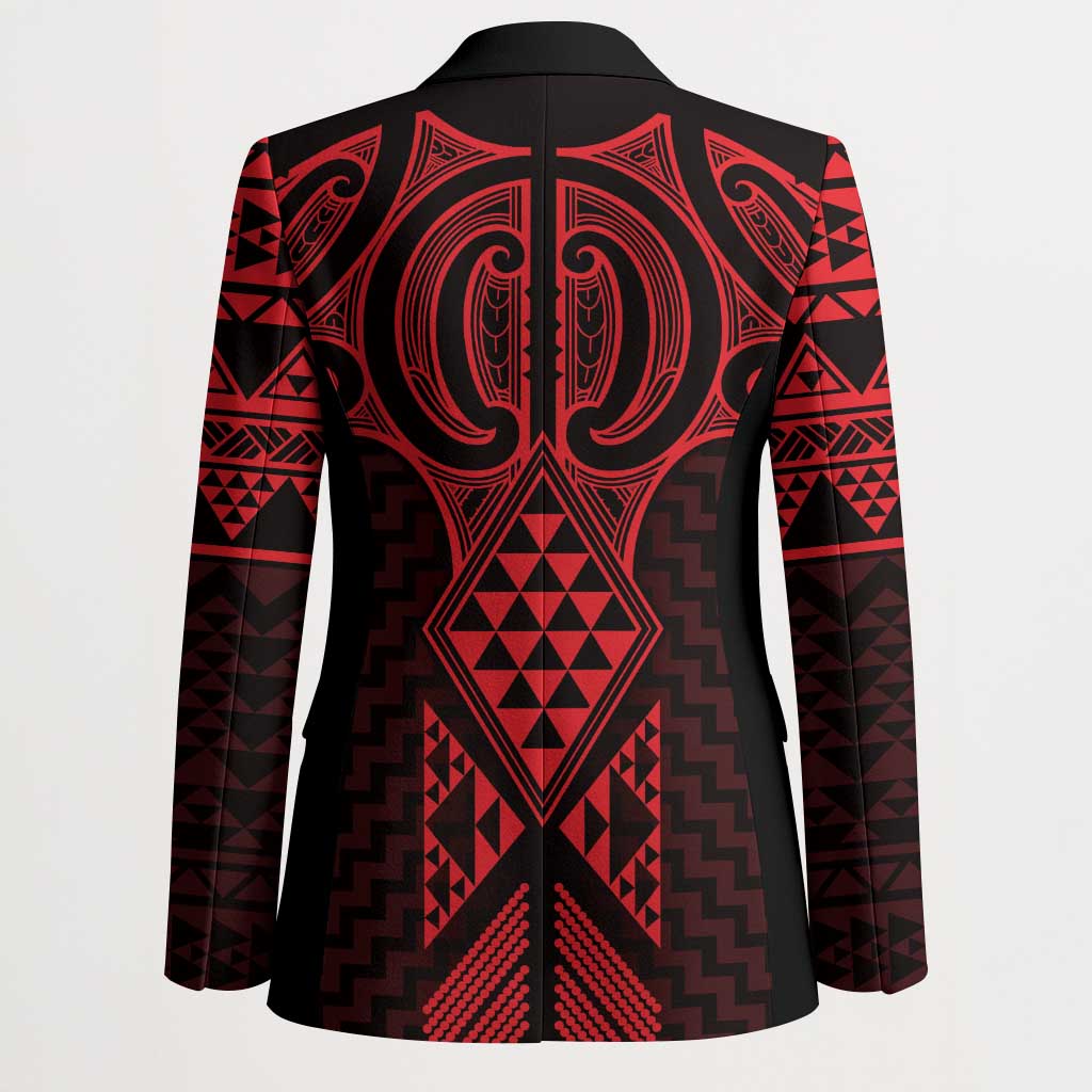 Whero Maori Ta Moko Poutama Art Blazer - Aussie Hoodie