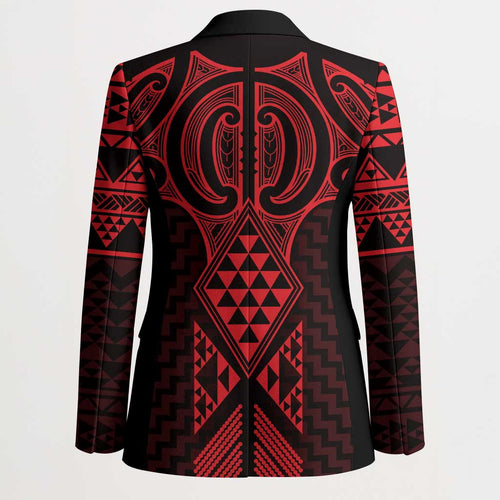 Whero Maori Ta Moko Poutama Art Blazer - Aussie Hoodie