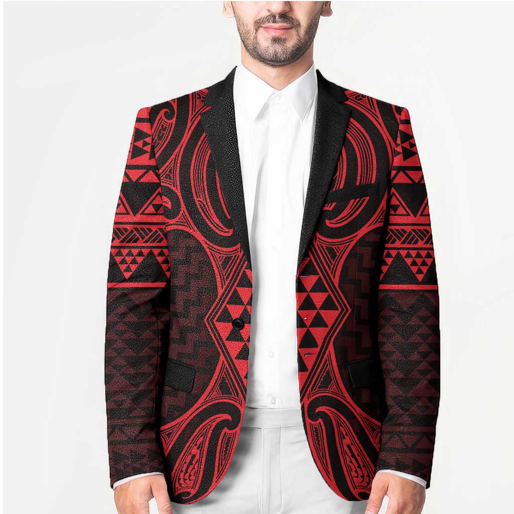 Whero Maori Ta Moko Poutama Art Blazer - Aussie Hoodie