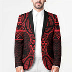 Whero Maori Ta Moko Poutama Art Blazer - Aussie Hoodie