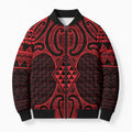 Whero Maori Ta Moko Poutama Art Bomber Puffer Jacket - Aussie Hoodie