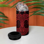 Whero Maori Ta Moko Poutama Art 4 in 1 Can Cooler Tumbler