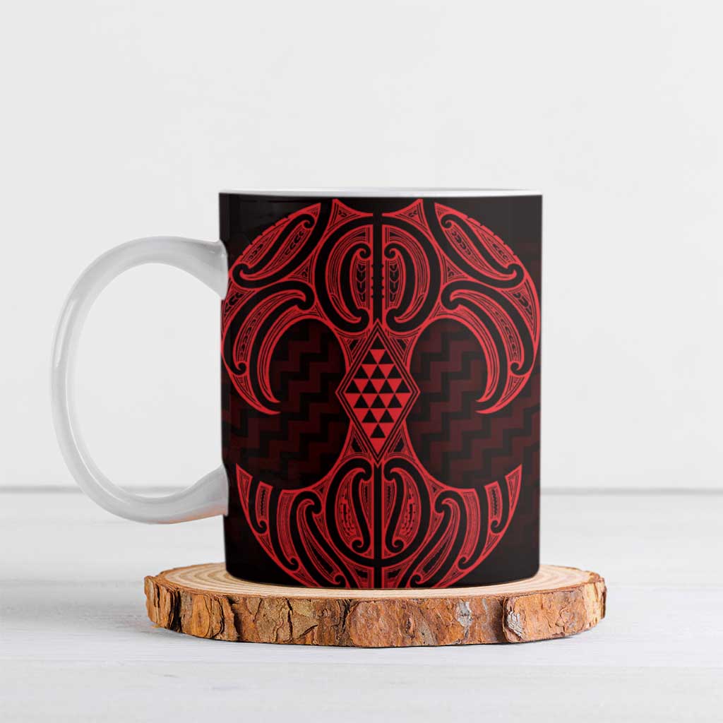 Whero Maori Ta Moko Poutama Art Ceramic Mug - Aussie Hoodie
