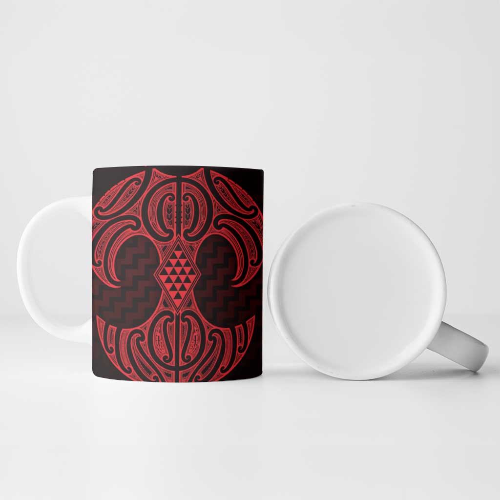 Whero Maori Ta Moko Poutama Art Ceramic Mug - Aussie Hoodie