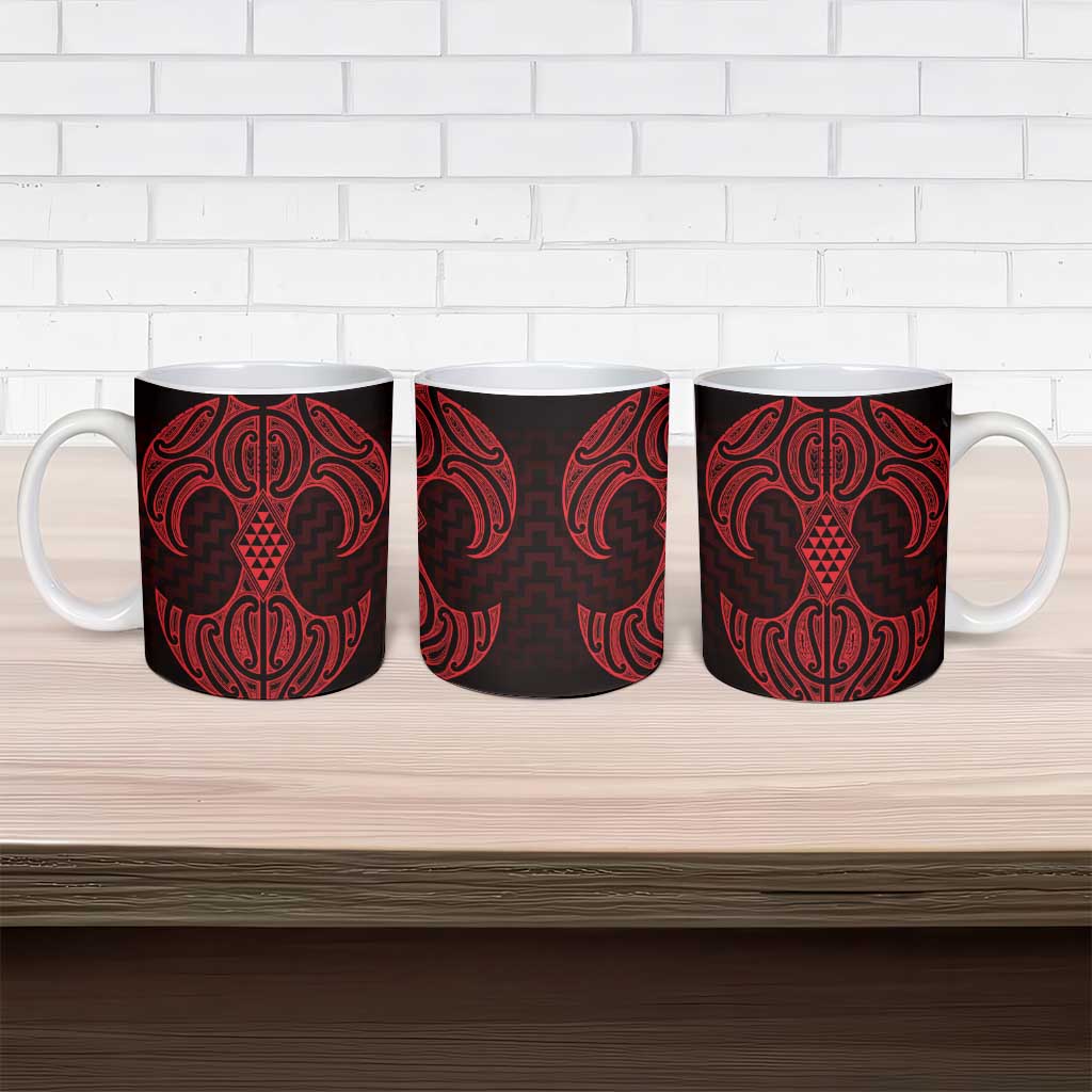 Whero Maori Ta Moko Poutama Art Ceramic Mug - Aussie Hoodie