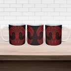 Whero Maori Ta Moko Poutama Art Ceramic Mug - Aussie Hoodie