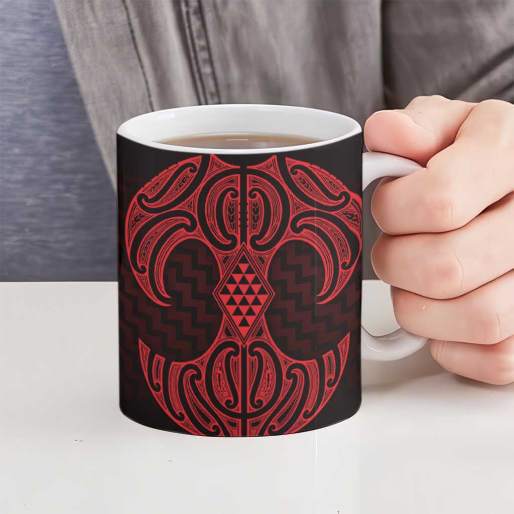 Whero Maori Ta Moko Poutama Art Ceramic Mug - Aussie Hoodie