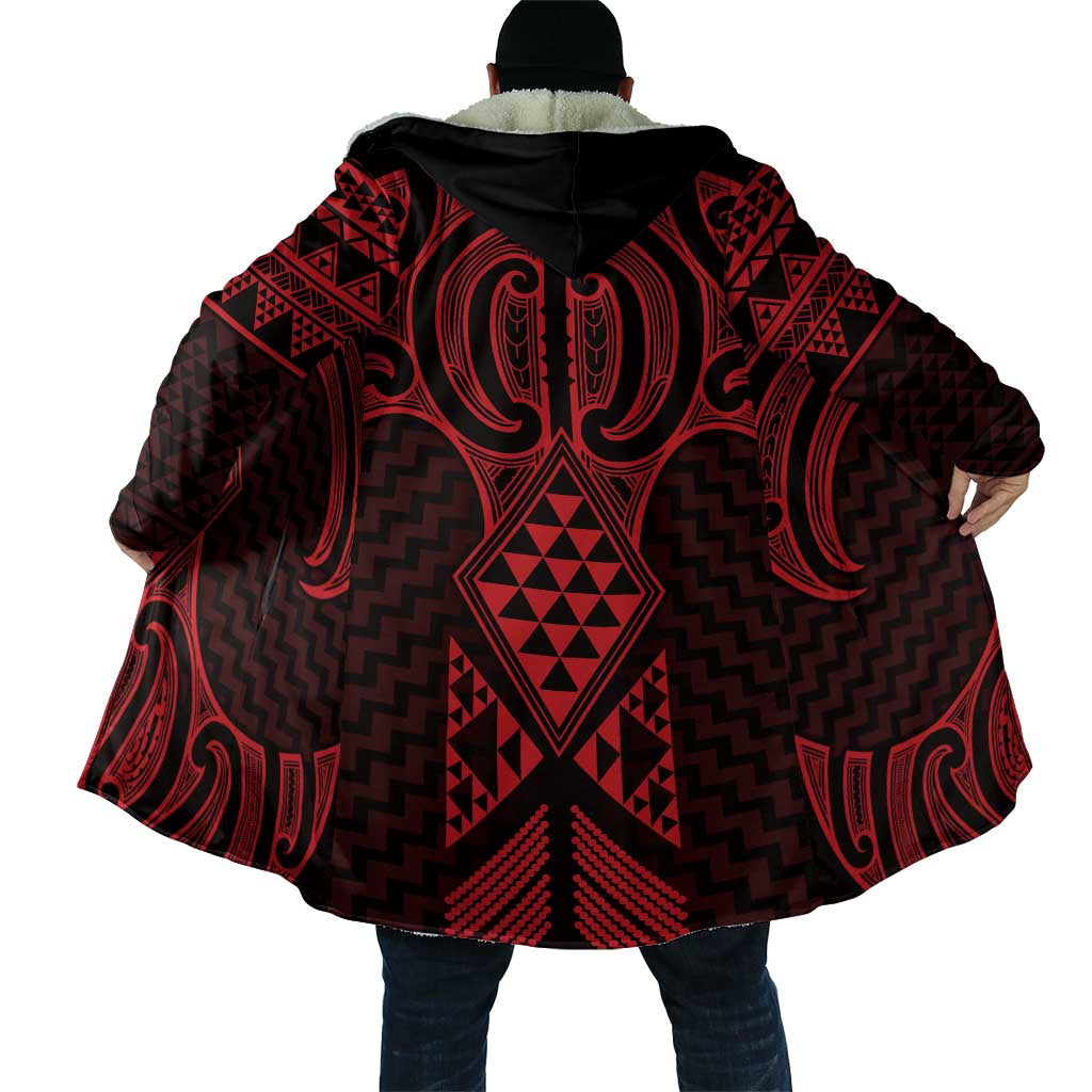Whero Maori Ta Moko Poutama Art Cloak - Aussie Hoodie