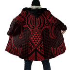 Whero Maori Ta Moko Poutama Art Cloak - Aussie Hoodie