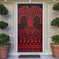 Whero Maori Ta Moko Poutama Art Door Cover - Aussie Hoodie