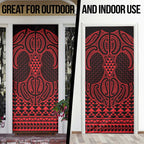 Whero Maori Ta Moko Poutama Art Door Cover - Aussie Hoodie