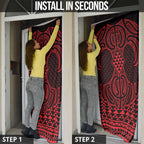 Whero Maori Ta Moko Poutama Art Door Cover - Aussie Hoodie